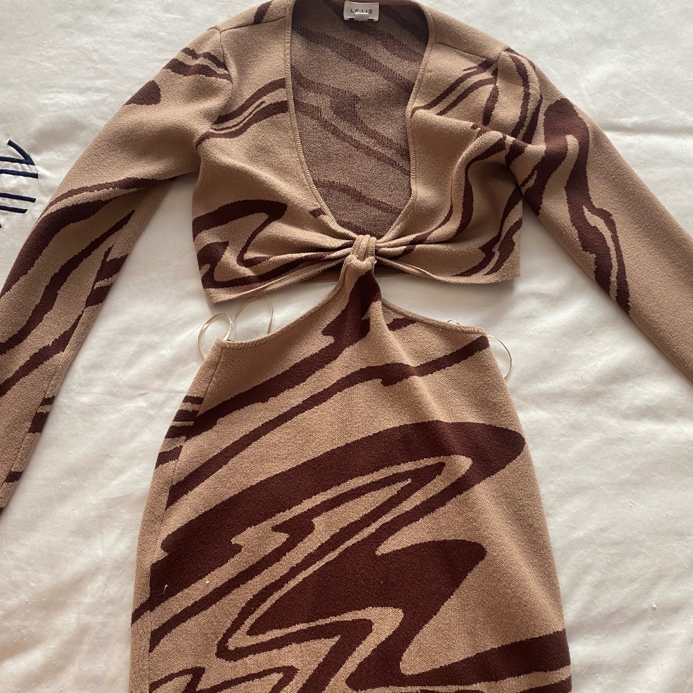 Le Lis Cutout Sweater Mini Dress